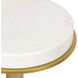 Logan Accent Table in Natural Brass